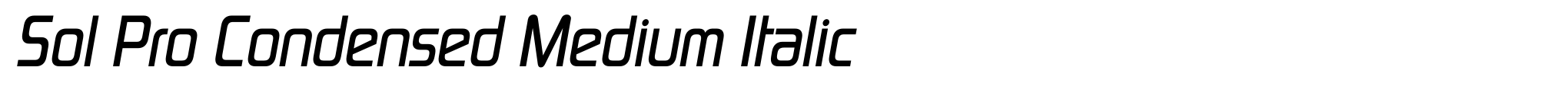 Sol Pro Condensed Medium Italic image